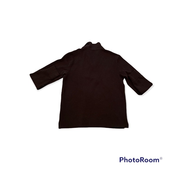 Polo Ralph Lauren, brown sweater size M, Quarter 1/2 zip - Picture 2 of 3